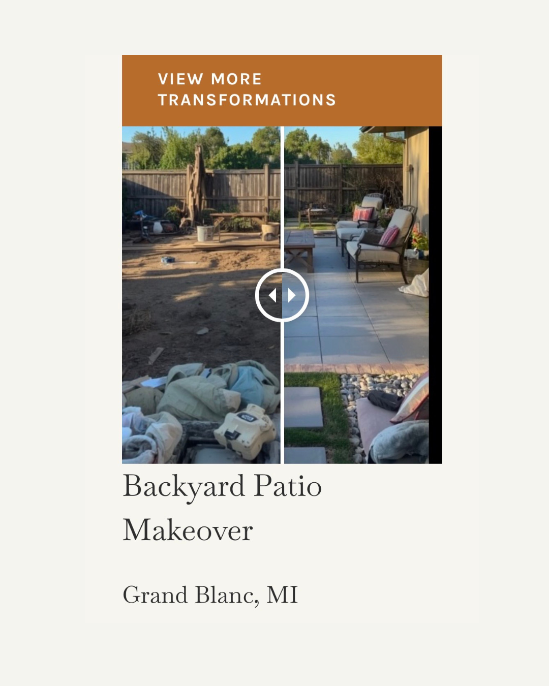 Backyard Patio Makeover before and after